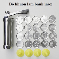 Bộ khuôn, Dụng Cụ Tạo kiểu Bánh Quy và bơm kem inox Biscuits