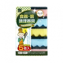 Set 5 miếng xốp rửa bát có 1 mặt ráp