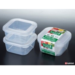 Set 2 hộp nhựa 650ml màu trắng  