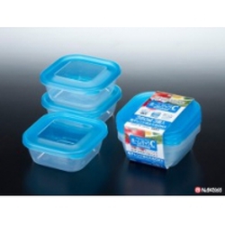 Set 3 hộp nhựa 380ml màu xanh 