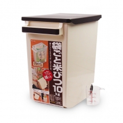 Thùng gạo 10kg nắp bật có bánh xe Inomata  