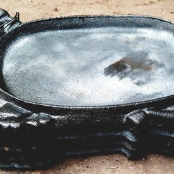 chảo gang bò né CDB10400,chảo gang bò bittet,chảo gang ốp la, trâu nướng tảng