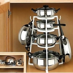 Giá treo xoong, nồi, chảo 4 tầng tiện dụng
