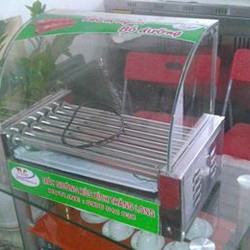 bếp nướng xúc xích kính cong,máy nướng xúc xích dùng điện
