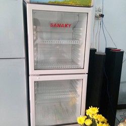 Tủ mát cũ 253 lít Sanaky tiện dụng 2 cửa, bao chở,bh 6 tháng, chạy êm, ngăn rộng, nhiều vỉ tiện dụng 