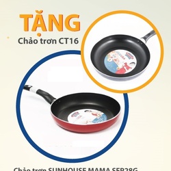 Cặp Chảo Sunhouse MAMA SFP28G và chảo trơn CT16