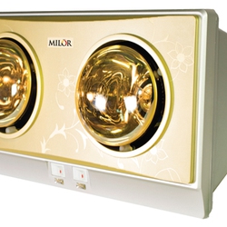 Đèn sưởi phòng tắm 2 bóng màu vàng Milor ML 6002V