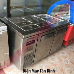 Bàn lạnh inox salad hiệu Turbo Air KUR15 2 hàng nhập khẩu