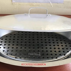 Khay chảo cá chép om dưa inox CÓ VUNG ĐẬY