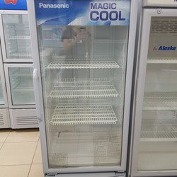 tủ mát Panasonic 336L mới 90%, nguyên zin, kính chịu lực, ngăn rộng,