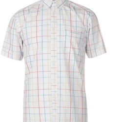 Áo sơ mi cộc tay Pierre Cardin Window Check Short Sleeve Shirt Mens