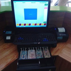 Bộ máy tính tiền quán trà sữa, cafe, quán ăn