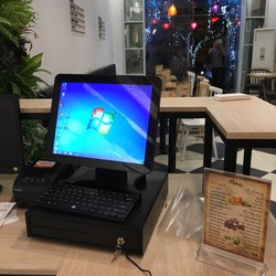 Trọn bộ máy tính tiền cảm ứng cho quán cafe, nhà hàng, quán lẩu nướng tại Hà Nội