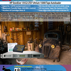 HPE StoreEver 1/8 G2 LTO7 Ultrium 15000 SAS Tape Autoloader