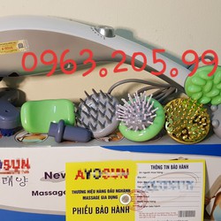 Máy massage cầm tay giảm đau 11 đầu hồng ngoại Ayosun, máy cầm tay mát xa ấn huyệt giảm đau