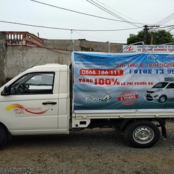 Xe tải foton t3 thùng bạt 890kg hỗ trợ trả góp 80%