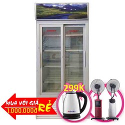 Tủ Mát Cửa Lùa Sanaky 1200 Lít Vh 1209hp2 Đồng R134a