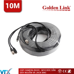 Cáp đồng trục bấm sẵn RG59 M20 10m Golden Link tạu Hà Nội