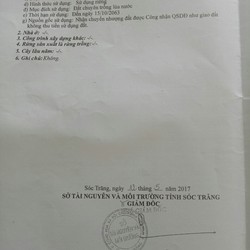Chính chủ cần bán gấp lô đất khóm 6 phường 9 TP sóc Trăng