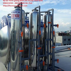 Bộ lọc nước phèn 3 cột lọc inox D250H1400