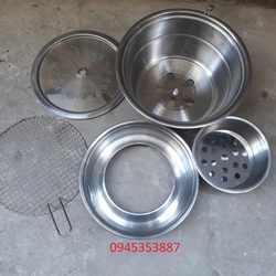 Bếp nướng inox âm bàn hút dương cho quán nướng