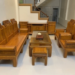 Bộ bàn ghế âu á hộp như ý voi gỗ g.õ đỏ, ka.te