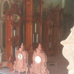 Cây Đồng Hồ Để Bàn Gỗ Hư.ơng Đỏ