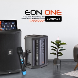 Sắm Loa JBL EON ONE Compact tặng liền tay Micro trị giá 1,790,000 VNĐ
