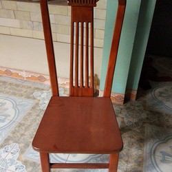 Bộ Bàn Ghế Ăn Xẻ Quạt Gỗ Trẹo