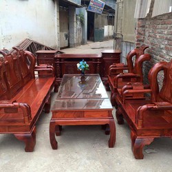 Bộ bàn ghế giả cổ tần thủy hoàng gỗ hư.ơng vân