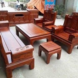 Bộ Bàn Ghế Âu Á Hộp Kiểu Cuốn Thư Gỗ Hư.ơng Vân