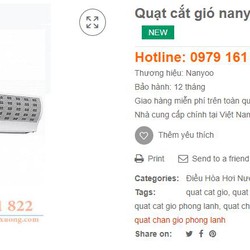 Quạt cắt gió nanyoo
