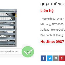 quạt thông gió vuông 1380