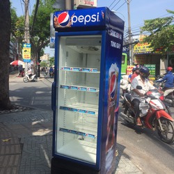 Tủ mát Pepsi 400L màu xanh