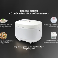 Nồi cơm tách đường Perfect - Tặng 18 lọ yến Thiên Hoàng 12%