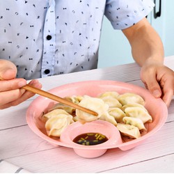 Khay đựng đồ ăn, trái cây có chén đựng chấm màu xanh dương GD006