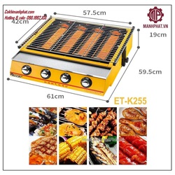 Bếp nướng hàu k255, bếp nướng hàu 4 họng đốt 