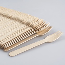 Nĩa (Dĩa) gỗ dùng một lần KEGO (thùng 1000 cái)