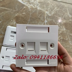Mặt 2 Port Wallplate CommScope/AMP Face Plate 1859050 1 mặt nạ vuông