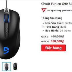 Fuhlen G90 Chuột chơi game giá chưa đến 500k