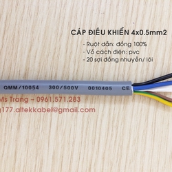 Cáp điện chống nhiễu 4 lõi và 12 lõi cho thang máy