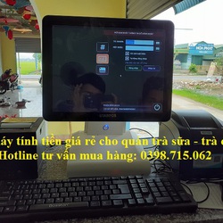 Trọn bộ máy tính tiền cảm ứng cho quán Trà Sữa tại Trà Vinh giá rẻ