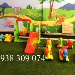 Đồ chơi bập bênh mầm non bập bênh trẻ em hình con thú