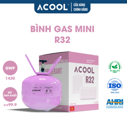 Gas lạnh, máy lạnh, điều hòa Gas lạnh ACOOL R32 bình 3 Kg