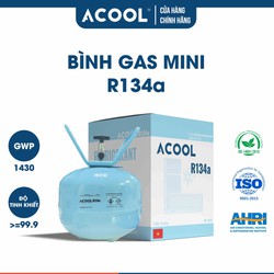 gas lạnh máy lạnh tủ lạnh điều hòa ACOOL R134a bình 3,4 Kg