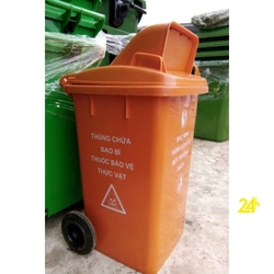 Thùng rác nhựa 100L nắp đẩy