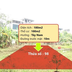 Cần bán lô đất 100m2 ful thổ cư tại Gia Khánh Bình Xuyên với giá rẻ trong dịp giáp tết.