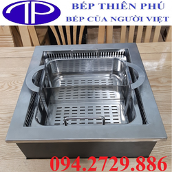 Nồi lẩu tự nâng Trung Hoa dành cho bếp nướng âm bàn 