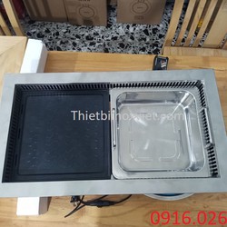 Bếp lẩu nướng inox 2 trong 1 dành cho nhà hàng quán ăn giá rẻ