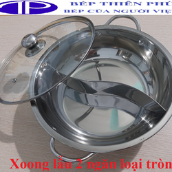 Cung cấp nồi lẩu 2 ngăn inox tròn dành cho nhà hàng giá rẻ